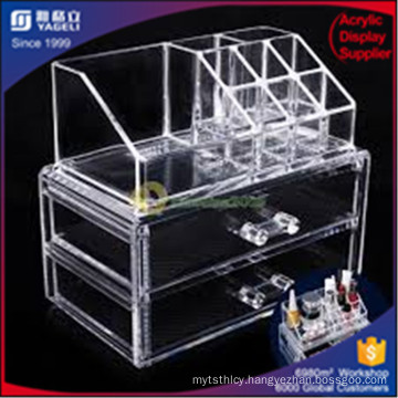 Wholesales Customers Three Layers Acrylic Clear Box with Two Drawers